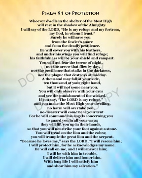 Psalm 91 Digital Download Wall Art